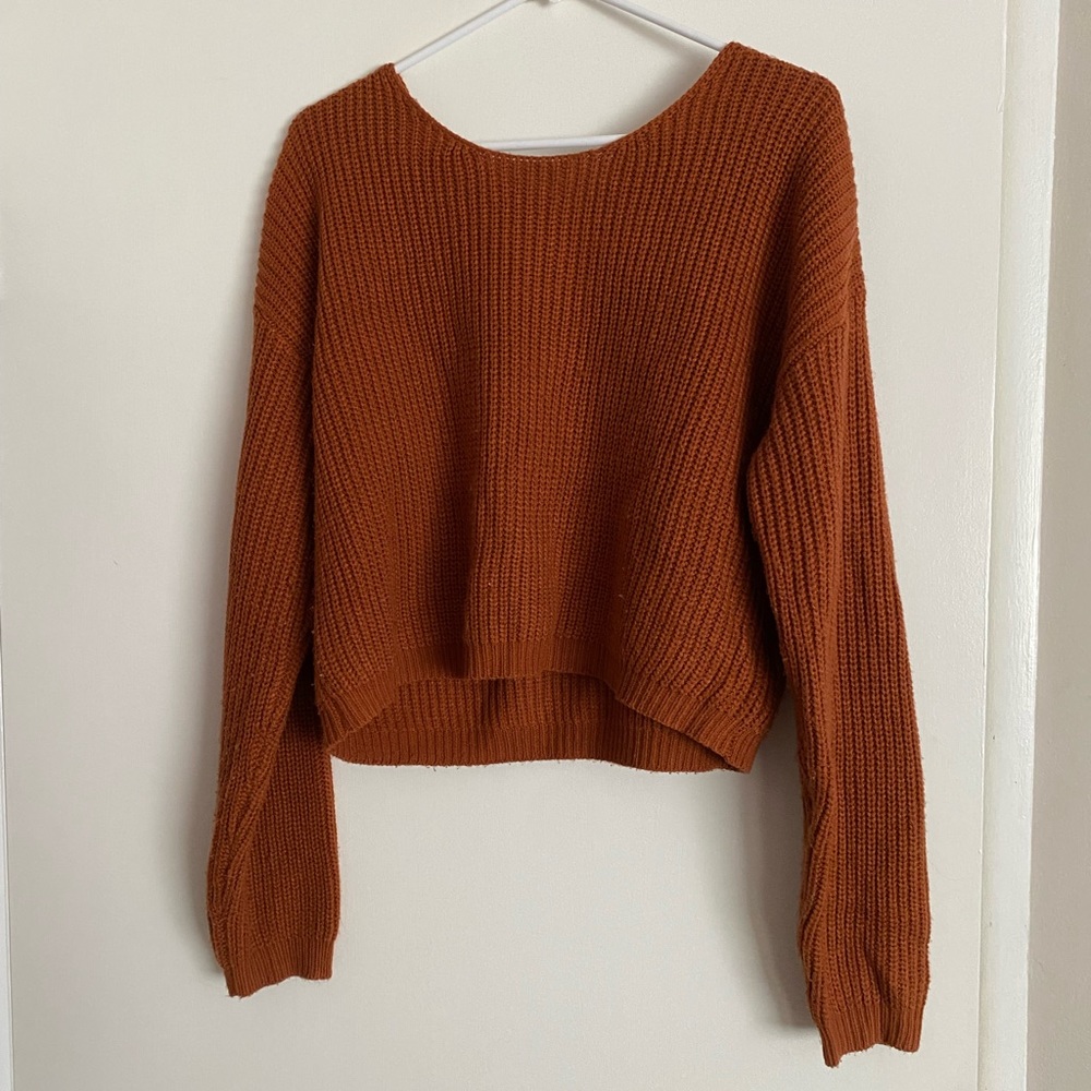 Burnt orange knit sweater
